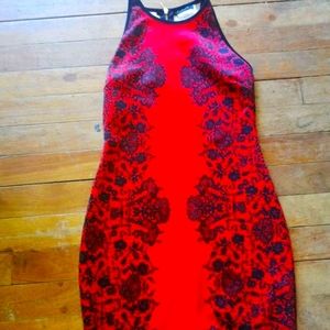 B. Darlin red and black lace design dress